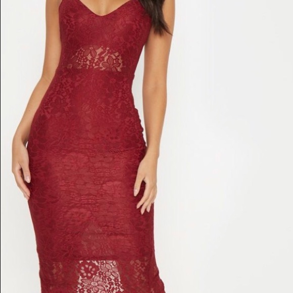 Midi Dress Pretty Little Thing Red Lace Dress PrettyLittleThing Dresses Sexy Red Lace Plunge Midi Dress Midi Dress Pretty Little Thing Red Lace Dress PrettyLittleThing Dresses Sexy Red Lace Plunge Midi Dress